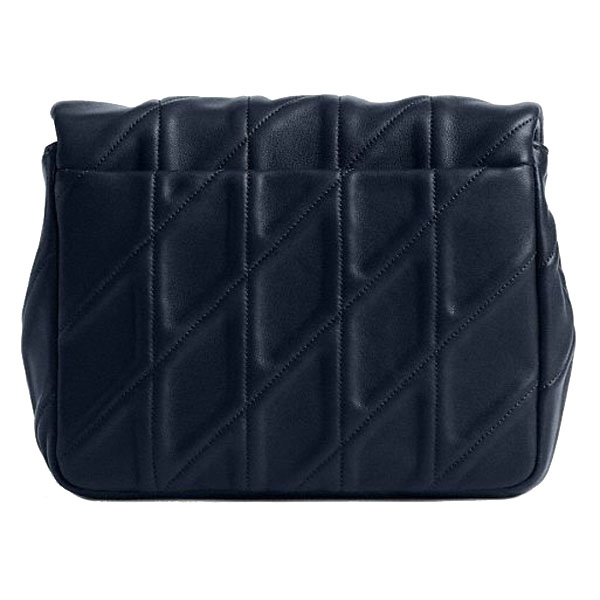 Coach Times Square Tabby Shoulder Bag With Quilting Dark Navy # CW629