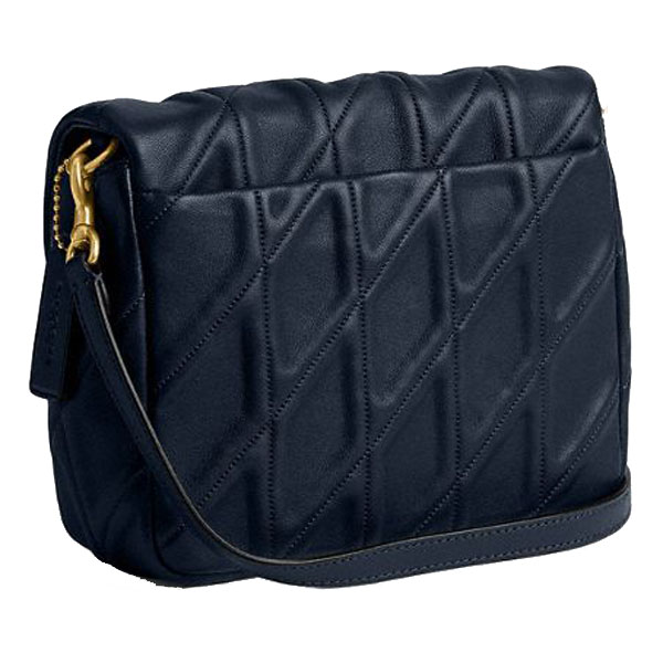 Coach Times Square Tabby Shoulder Bag With Quilting Dark Navy # CW629