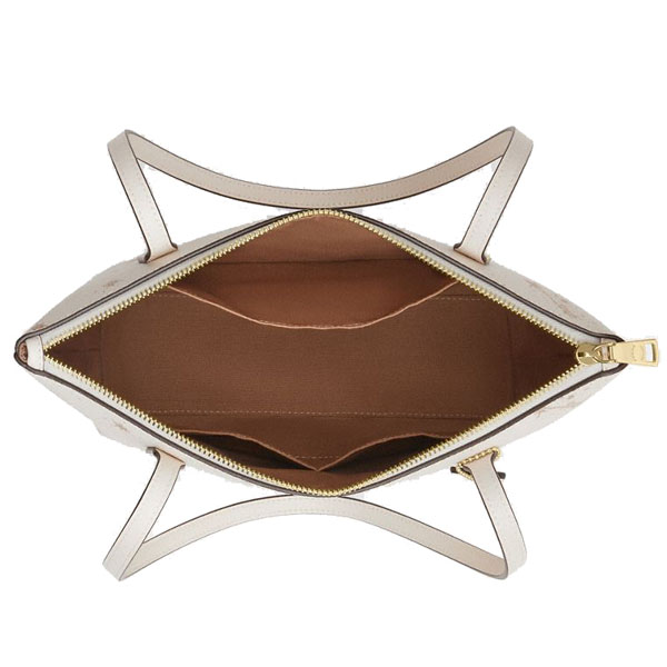 Coach Fiona Zip Tote Bag With Star Print Chalk Multi Off White # CCL43