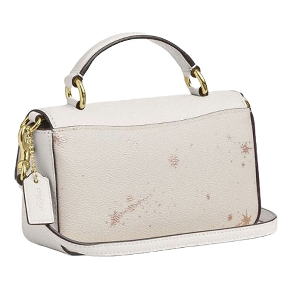Coach Mini Josie Top Handle Bag With Star Print Chalk Multi White # CCK82