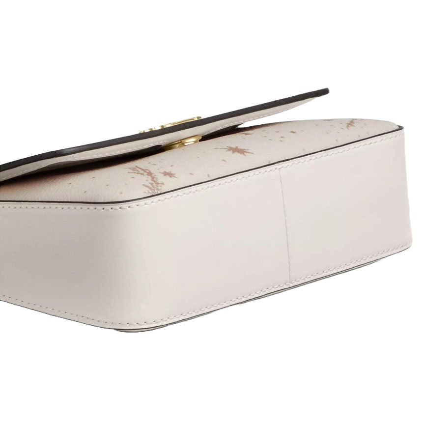 Coach Mini Josie Top Handle Bag With Star Print Chalk Multi White # CCK82