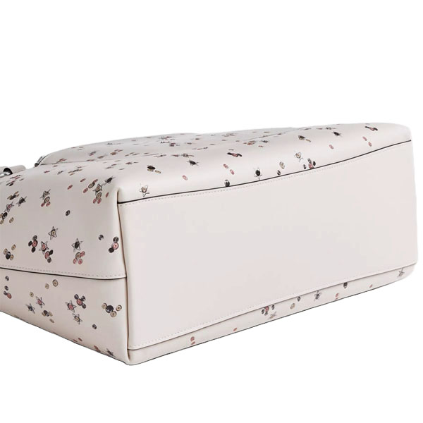 Coach Station Tote Bag With Star Print Silver Chalk Multi Off White # CCE99