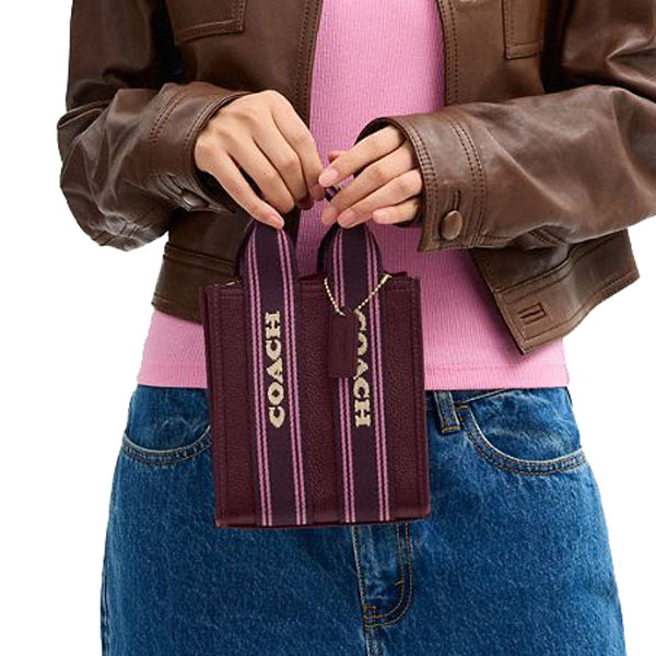 Coach Smith Mini Tote Bag Dark Wine # CCF80