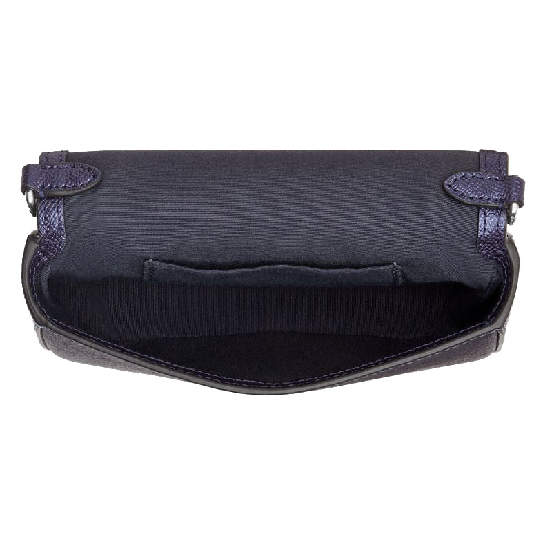 Coach Mini Josie Top Handle Bag In Signature Canvas Silver Blue Navy Navy Blue # CCK68