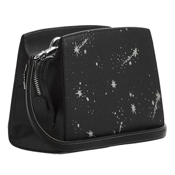 Coach Gia Crossbody Bag With Star Print Silver Black Multi # CCK78