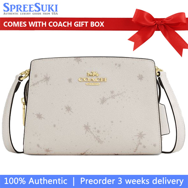 Coach Gia Crossbody Bag With Star Print Chalk Multi White # CCK78