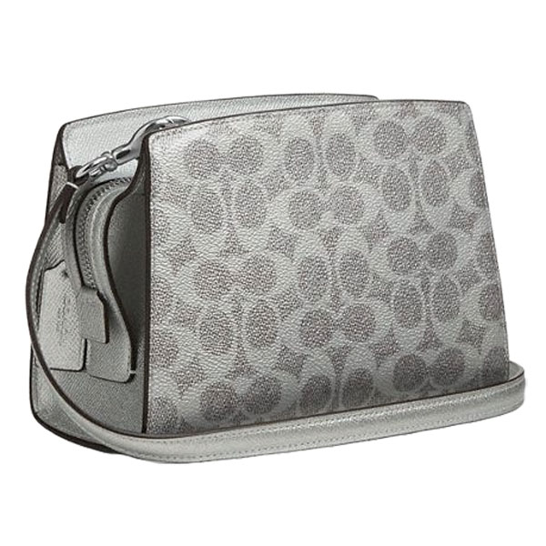Coach Gia Crossbody Bag In Signature Canvas Silver Gray # CCK70