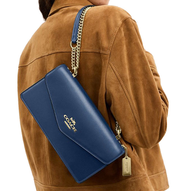Coach Klare Envelope Crossbody Bag Deep Blue # CBI98