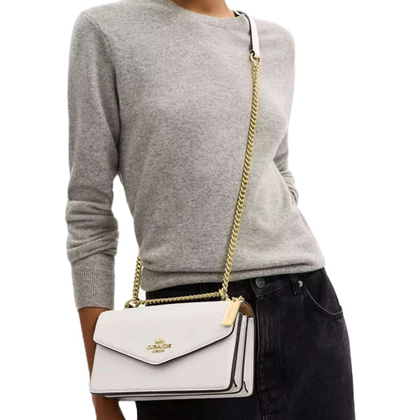 Coach Klare Envelope Crossbody Bag Chalk White # CBI98