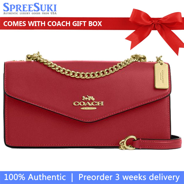 Coach Klare Envelope Crossbody Bag True Red # CBI98