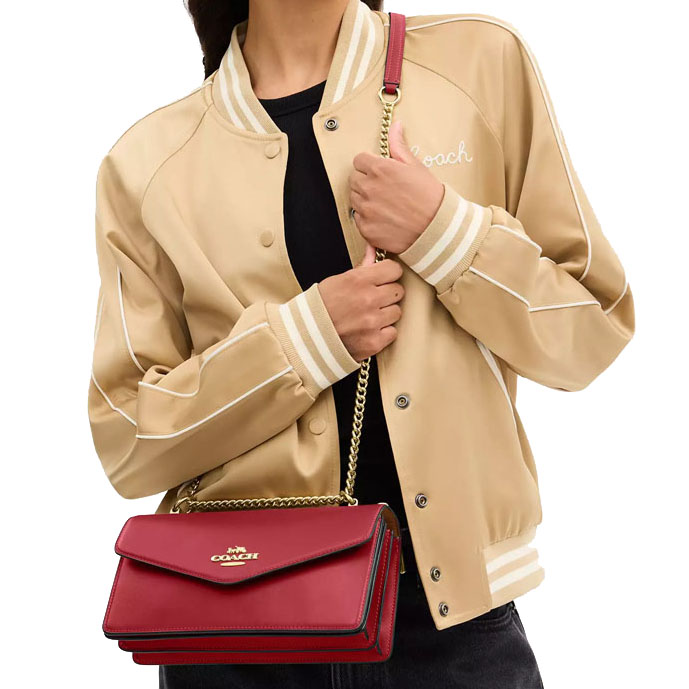 Coach Klare Envelope Crossbody Bag True Red # CBI98