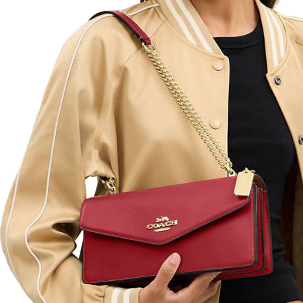 Coach Klare Envelope Crossbody Bag True Red # CBI98