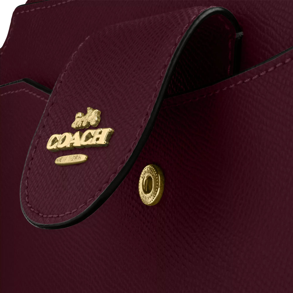 Coach Poppy Crossbody Bag Dark Wine Dark Red # CCK65