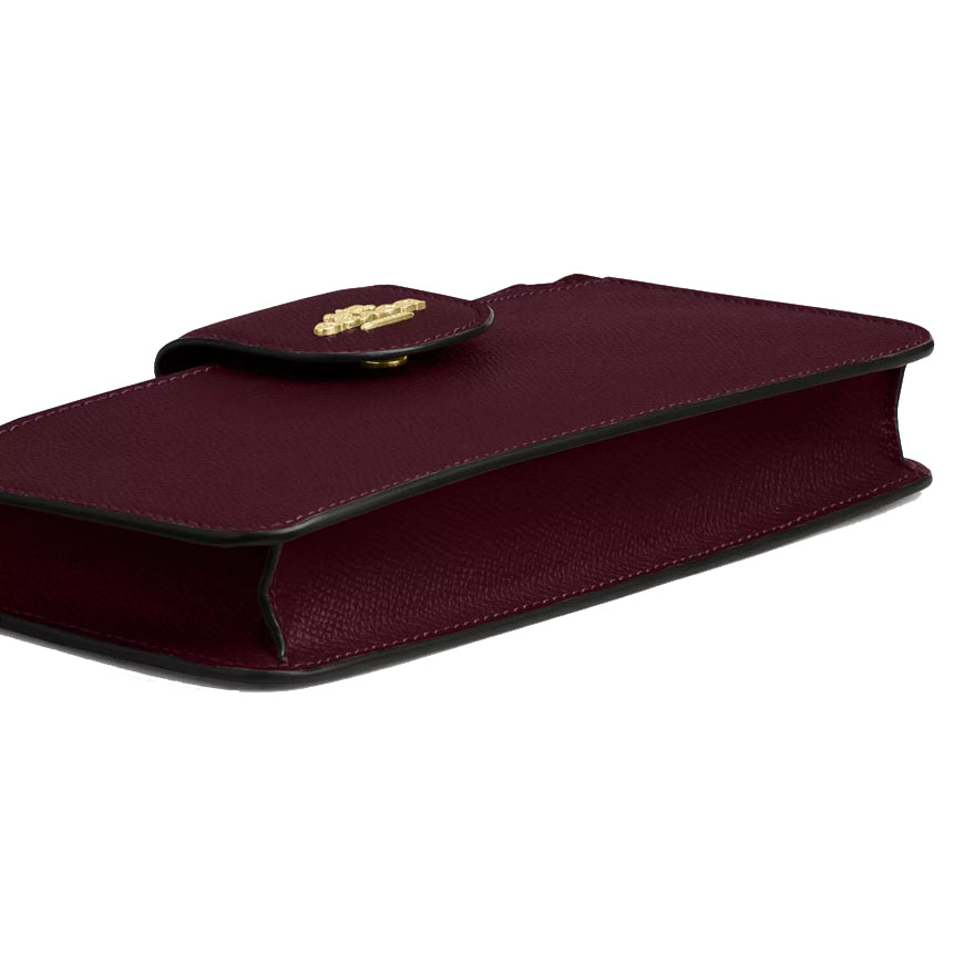 Coach Poppy Crossbody Bag Dark Wine Dark Red # CCK65