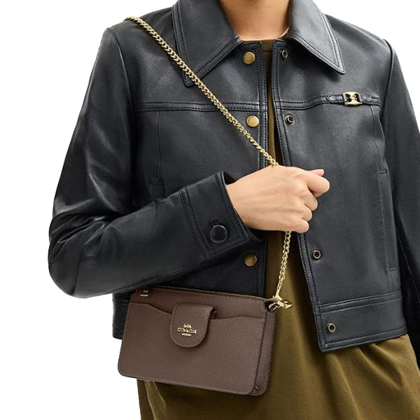 Coach Poppy Crossbody Bag Dark Stone Dark Grey # CCK65