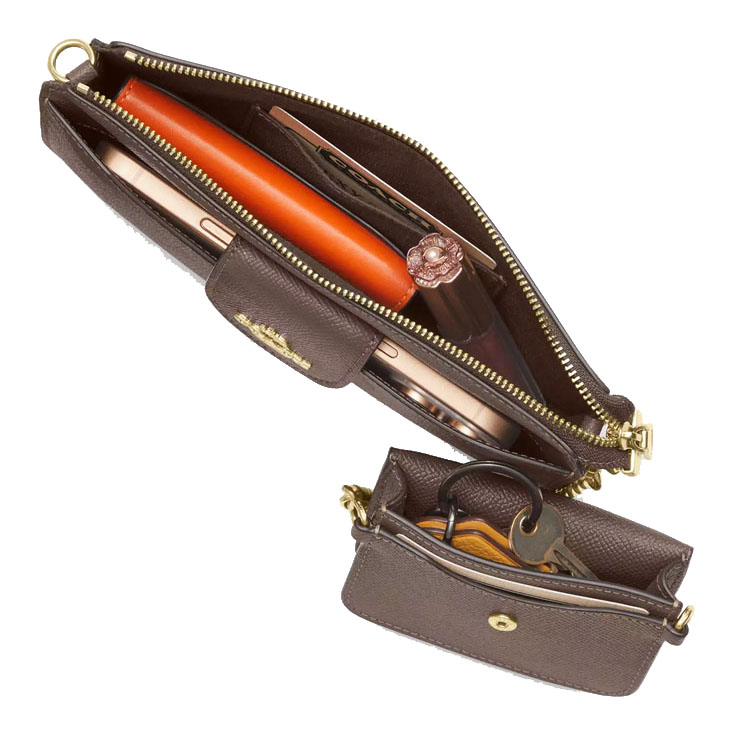 Coach Poppy Crossbody Bag Dark Stone Dark Grey # CCK65