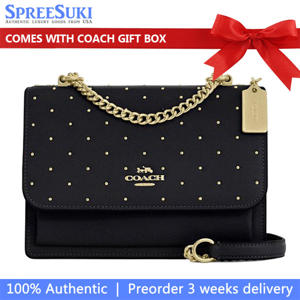 Coach Klare Crossbody Bag With Rivets Black # CBH93