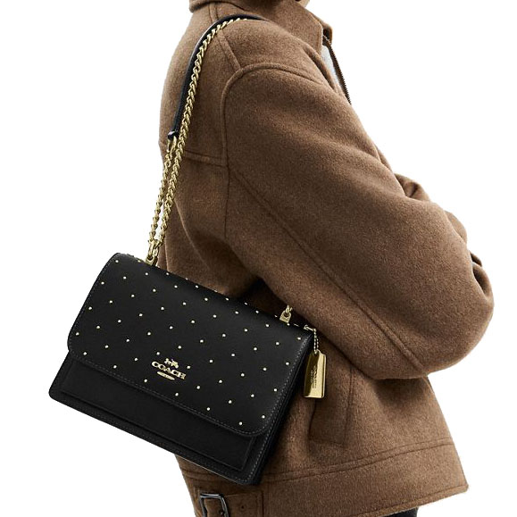 Coach Klare Crossbody Bag With Rivets Black # CBH93