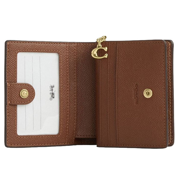 Coach Snap Wallet In Signature Canvas Brown Copper # CCL96