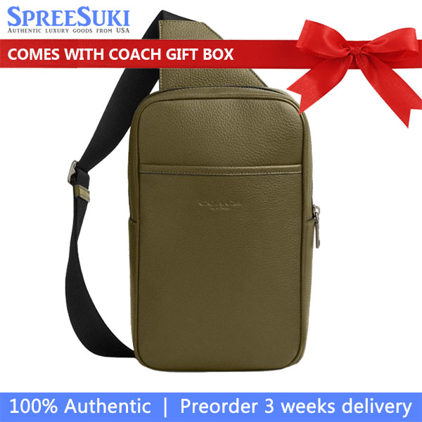 Coach Turner Pack Gunmetal Olive Army Green # CCQ50