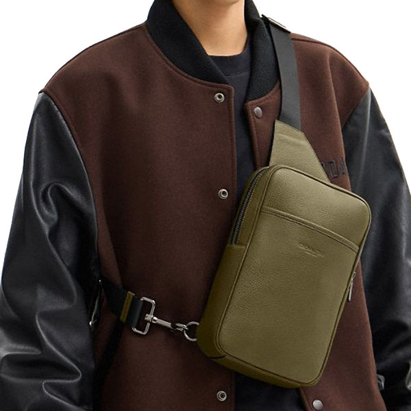 Coach Turner Pack Gunmetal Olive Army Green # CCQ50