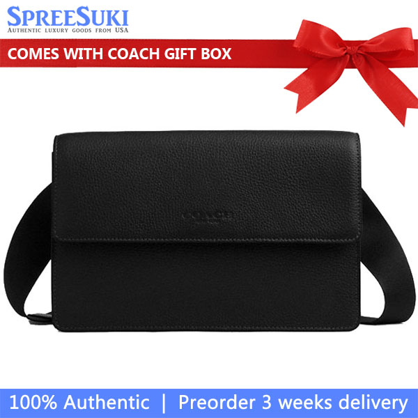 Coach Turner Flap Crossbody Bag Gunmetal Black # CCQ52