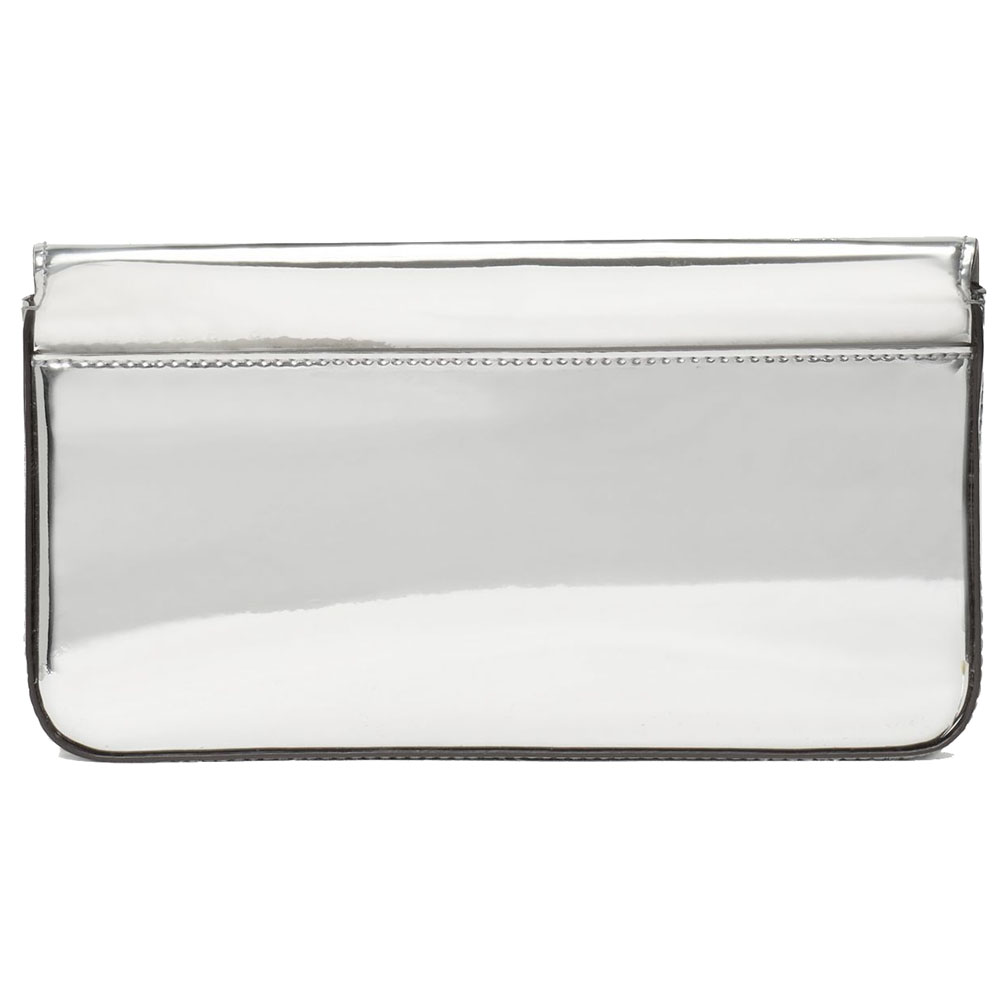 Kate Spade Bridget Mirror Metallic Mini Crossbody Silver # KM564