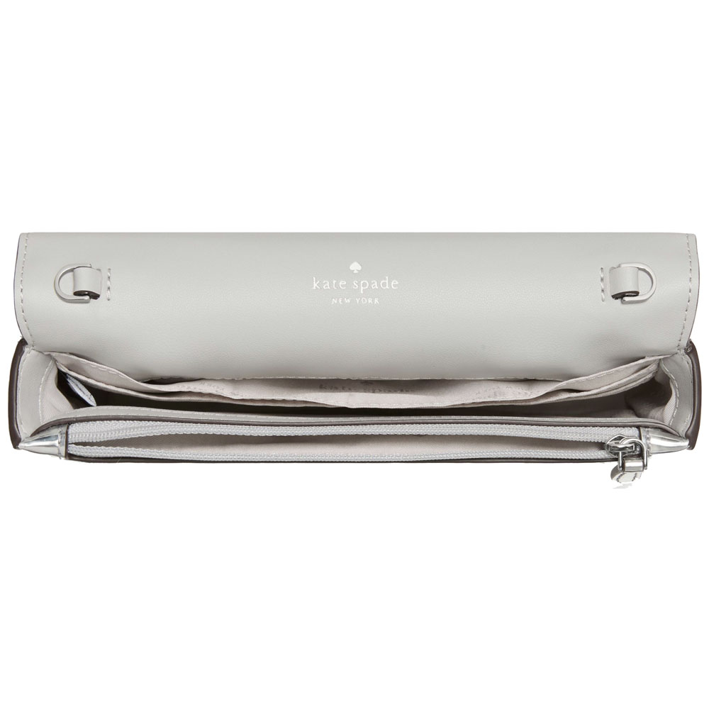 Kate Spade Bridget Mirror Metallic Mini Crossbody Silver # KM564