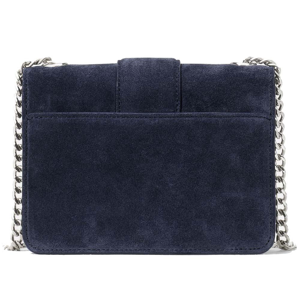 Kate Spade Phoebe Suede Turnlock Mini Flap Crossbody Blazer Blue Dark blue # KM146