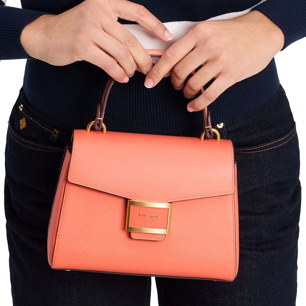 Kate Spade Katy Small Top-Handle Bag Melon Ball Peach # KE122