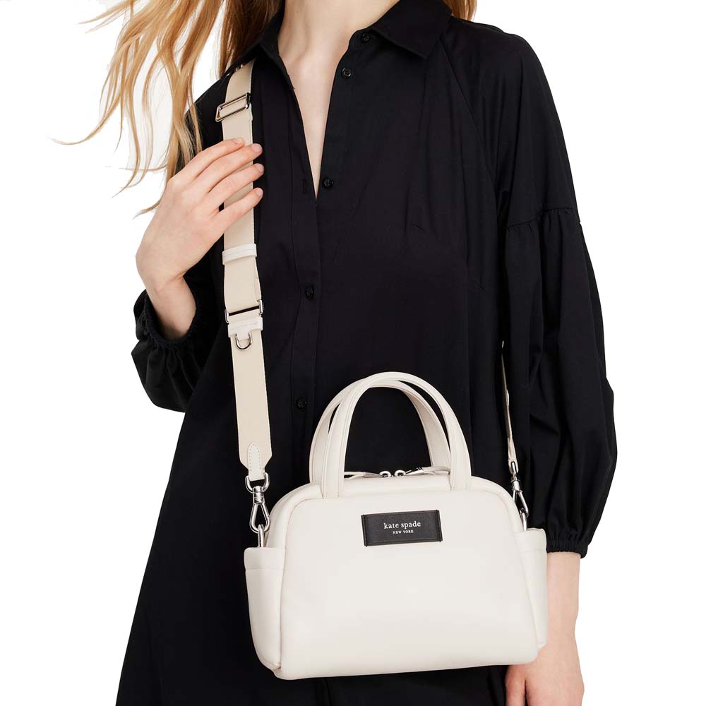Kate Spade Puffed Satchel Parchment Off White # KF871