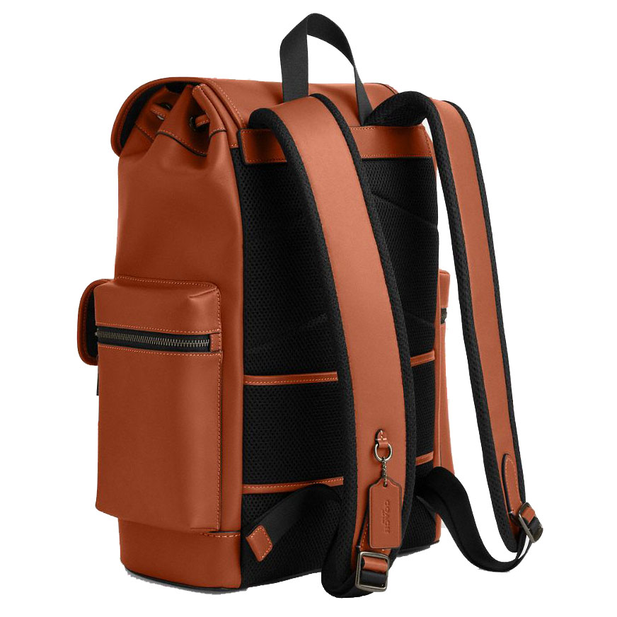 Coach Sprint Backpack Gunmetal Tan Brown # CDB61