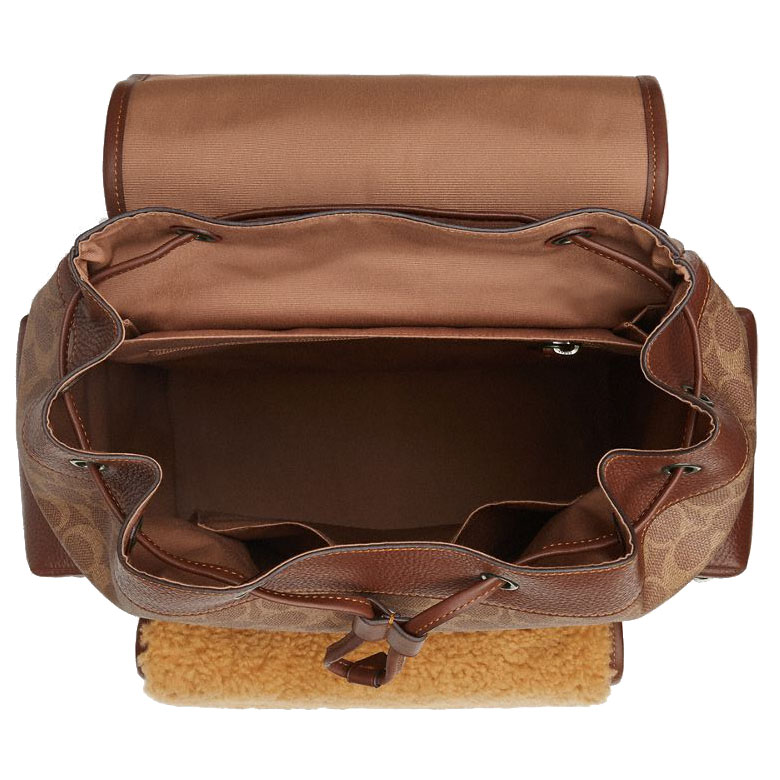 Coach Sprint Backpack In Signature Canvas Gunmetal Brown # CDB60