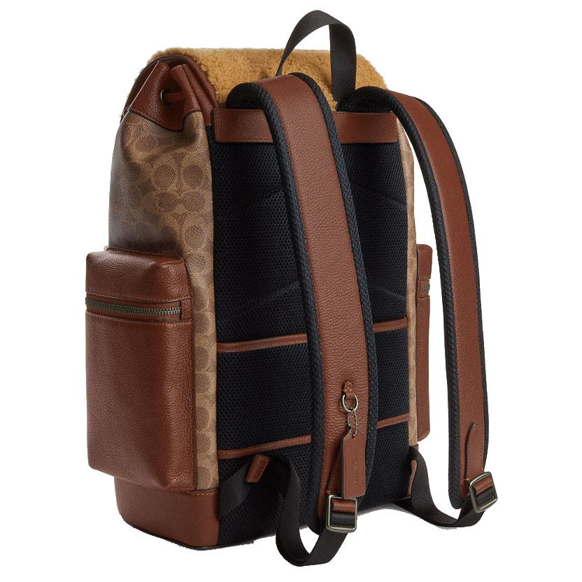 Coach Sprint Backpack In Signature Canvas Gunmetal Brown # CDB60