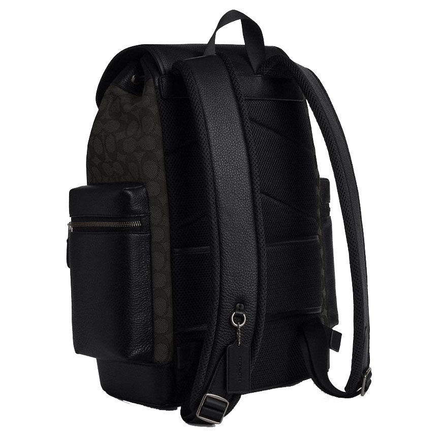 Coach Sprint Backpack In Signature Jacquard Black Copper Black # CBM50