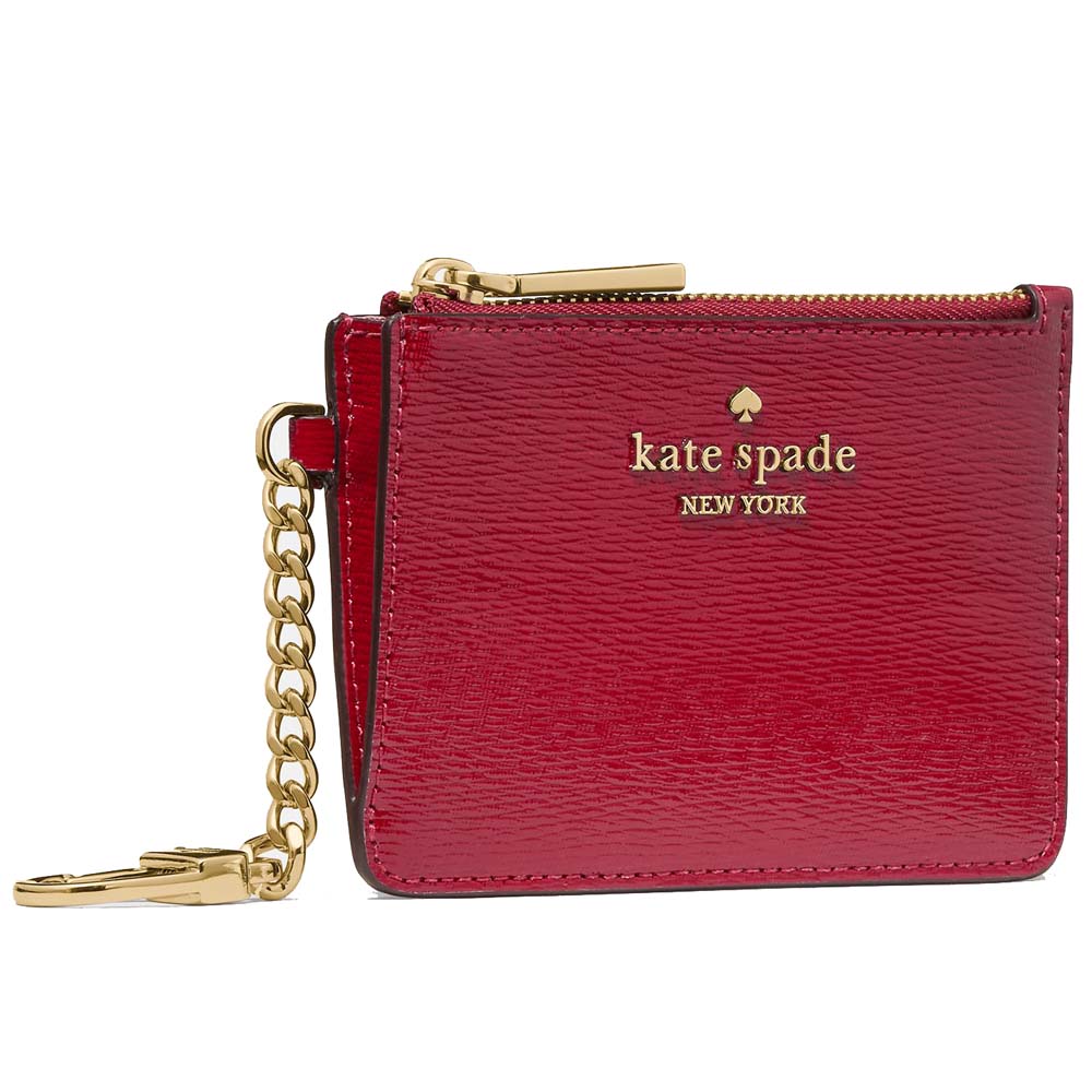 Kate Spade Key Ring Card Holder Red Jam Dark Red # KN868