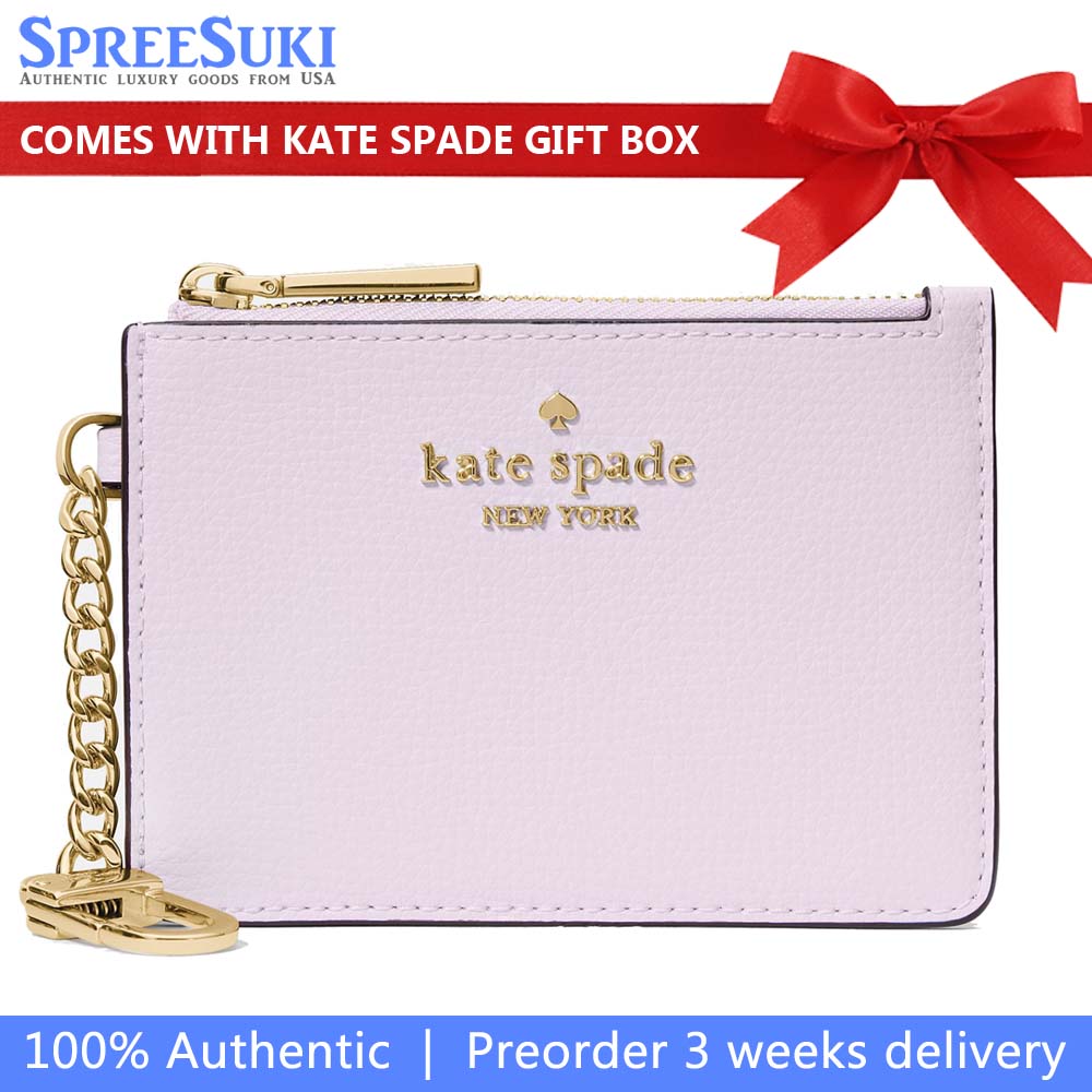Kate Spade Key Ring Card Holder Light Frozen Lilac Light Purple # KN869