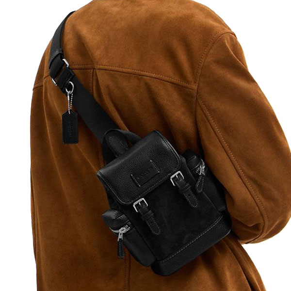 Coach Sprint Sling Pack Silver Black # CCE79