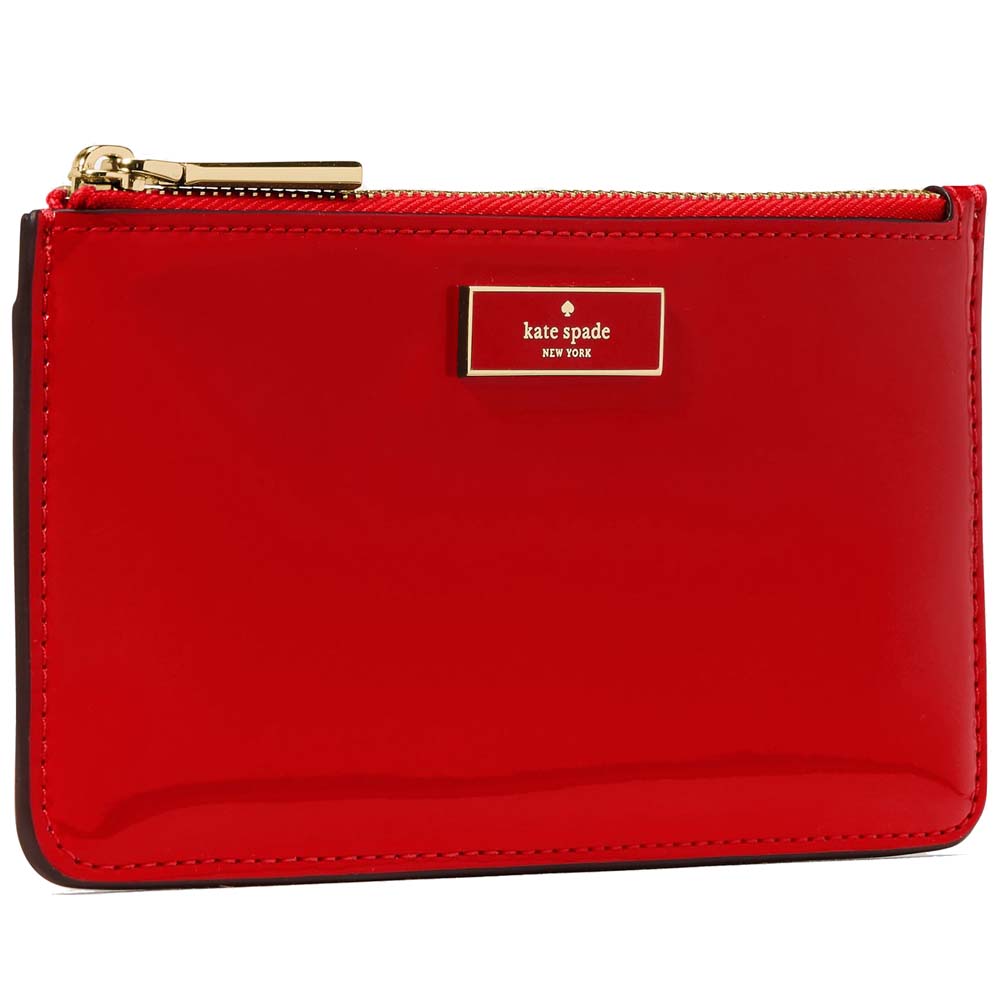 Kate Spade Bridget Patent Large Slim Card Holder Ks Bright Red # KN253