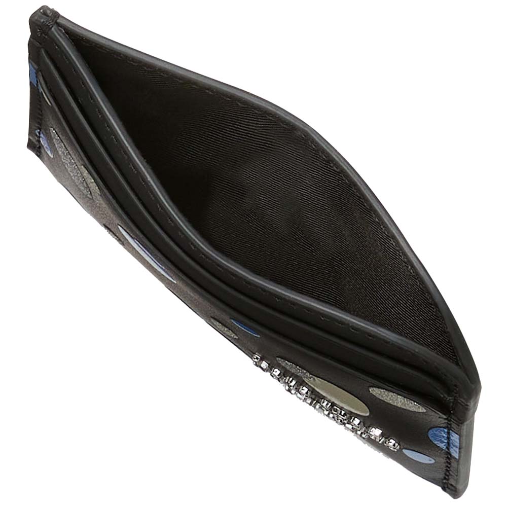 Kate Spade Devin Space Dot Card Holder Black Multi # KI585