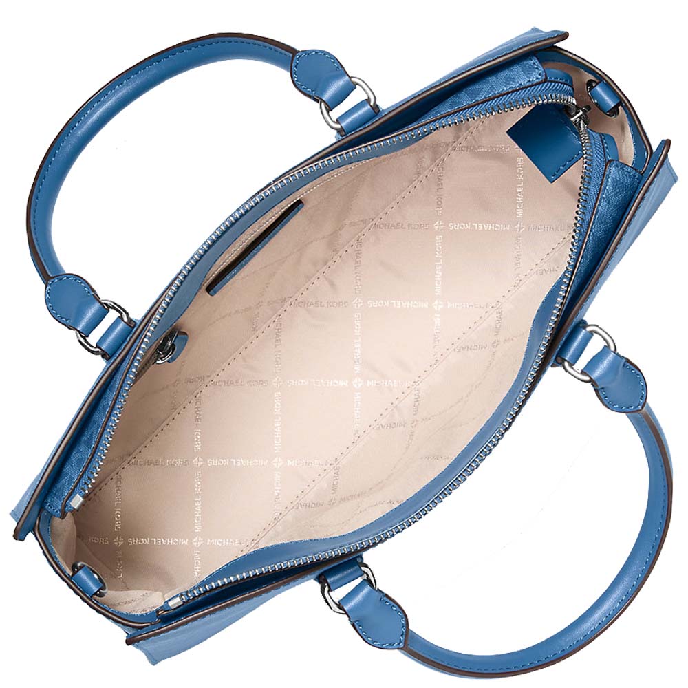 Michael Kors Arden Medium Top-Zip Satchel Galaxy Blue # 35F5S4XS2L