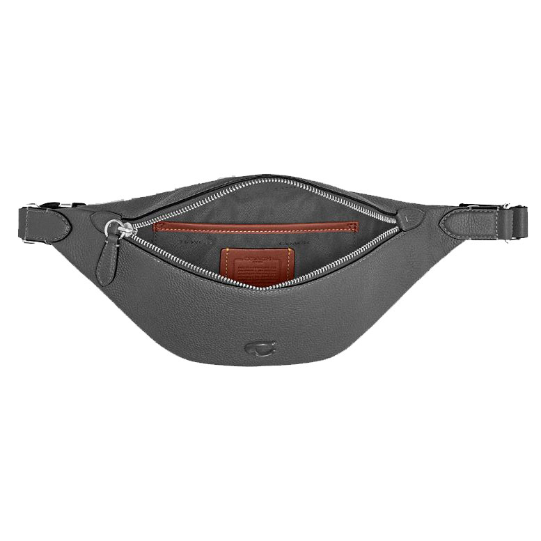 Coach Men Charter Belt Bag 7 Charcoal Grey # CP402