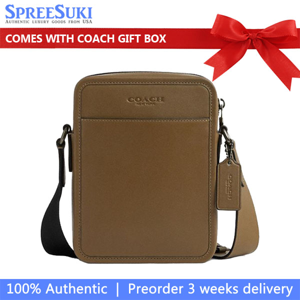 Coach Men Sullivan Crossbody Bag Gunmetal Green # CDP85