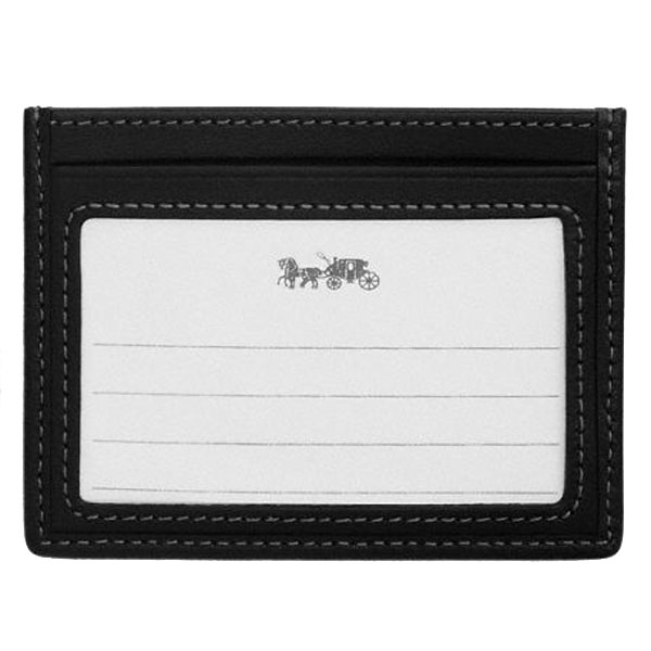 Coach Slim Id Card Case Charcoal Black # CCO34