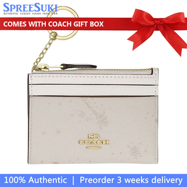 Coach Mini Skinny Id Case With Star Print Chalk Multi White # CCM79
