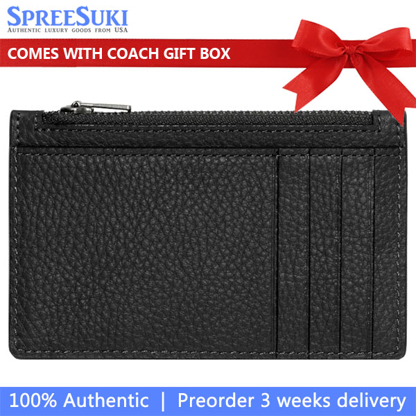 Coach Zip Card Case Black # C4280