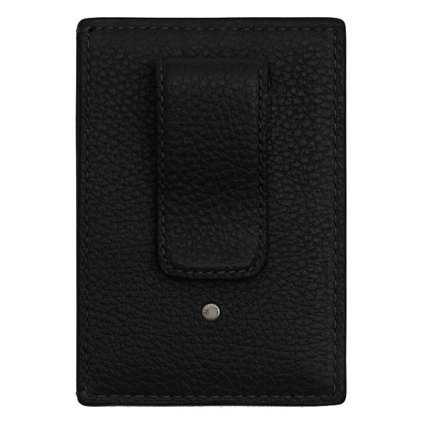 Coach Card Case With Money Clip Gunmetal Black # CCF97