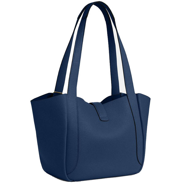 Coach Hadley Turnlock Tote Bag Deep Blue Dark blue # CAL17