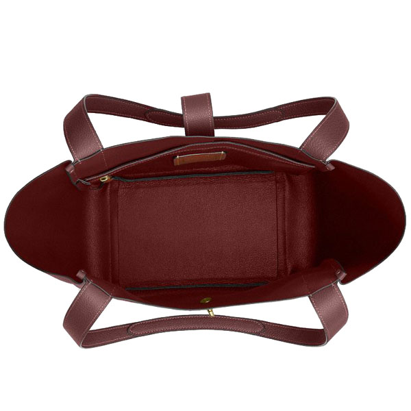 Coach Hadley Turnlock Tote Bag Dark Wine # CAL17