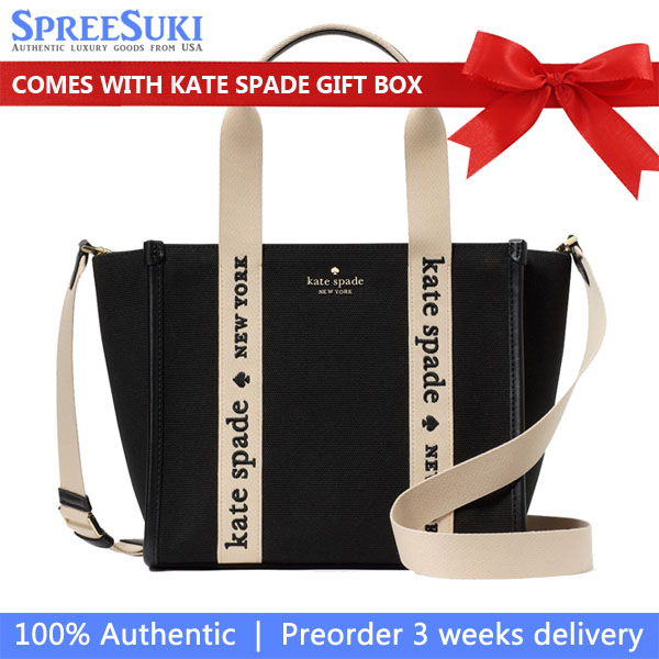 Kate Spade Kip Canvas Small Tote Black # KG767